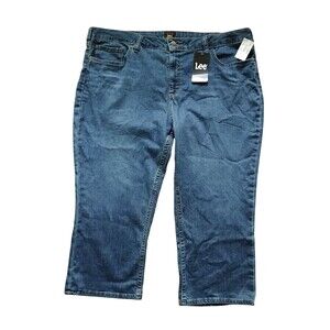 Lee Jean Capri Women's Size 22 M Denim Midrise Regular Fit 42 x 22